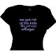 we got rid of the kids the cat was allergic-retirement  t shirt